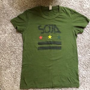 SOJA American apparel green fitted tee